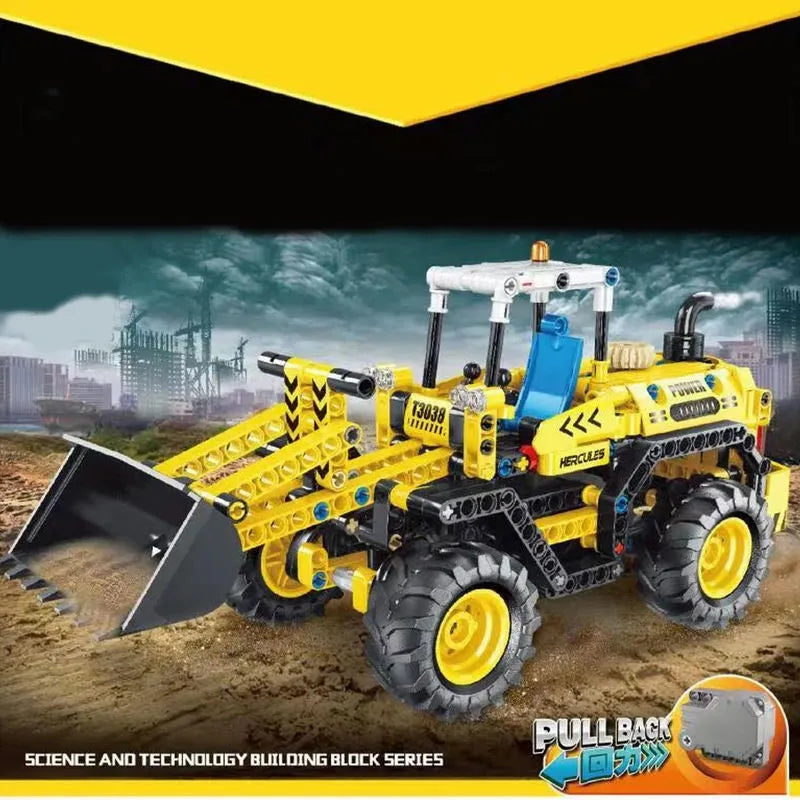 Building Blocks MOC Mini City Front Loader Truck Bricks Toys T3038 - 3