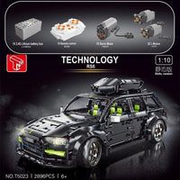 Thumbnail for Building Blocks MOC Motorized RC Audi RS6 Avant Racing Car Bricks Toy T5023 - 2