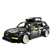 Thumbnail for Building Blocks MOC Motorized RC Audi RS6 Avant Racing Car Bricks Toy T5023 - 7