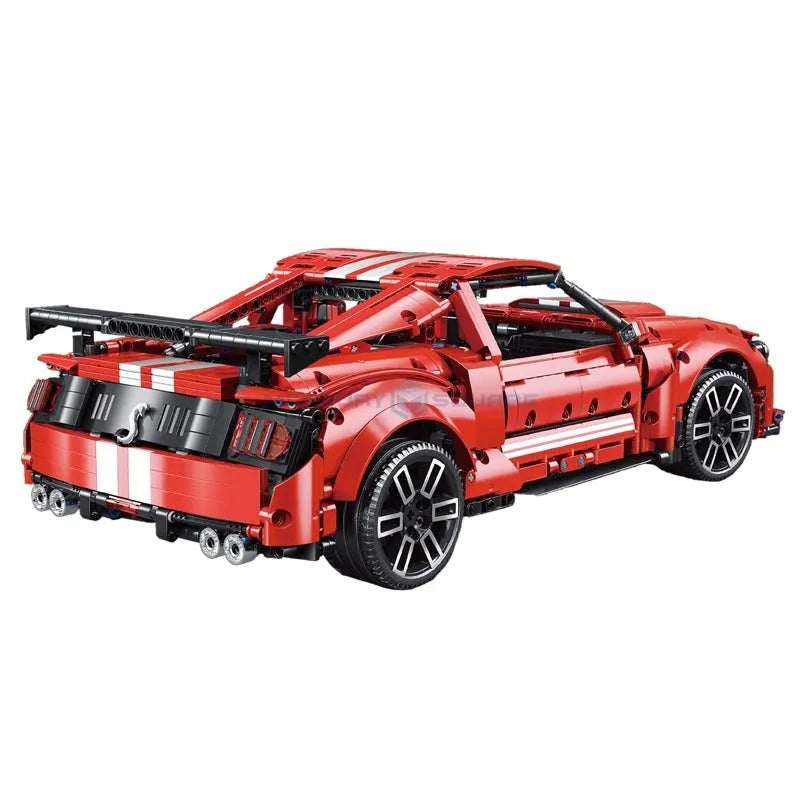 Building Blocks MOC Motorized RC Classic Shelby GT500 Racing Car Bricks Toys - 9