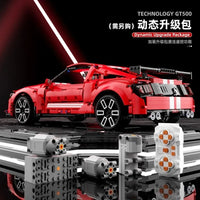 Thumbnail for Building Blocks MOC Motorized RC Classic Shelby GT500 Racing Car Bricks Toys - 3