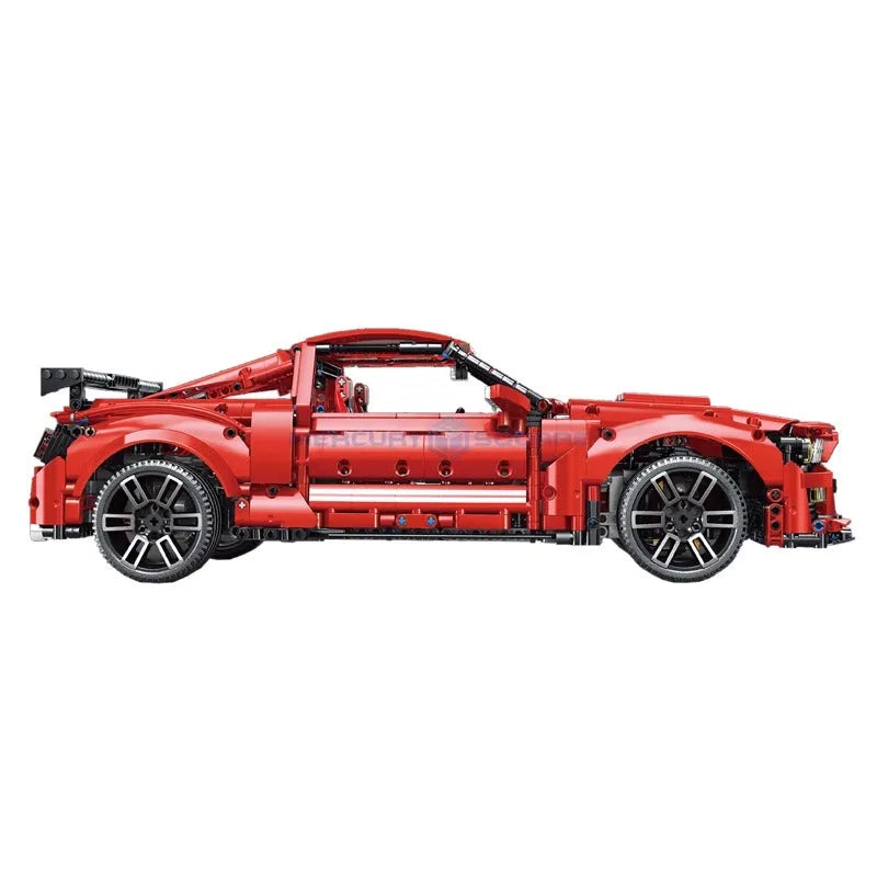 Building Blocks MOC Motorized RC Classic Shelby GT500 Racing Car Bricks Toys - 10