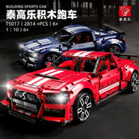 Thumbnail for Building Blocks MOC Motorized RC Classic Shelby GT500 Racing Car Bricks Toys - 2