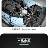 Thumbnail for Building Blocks MOC Motorized RC McLaren Senna Hypercar Bricks Toy T5013A Construction Set Toys - 10