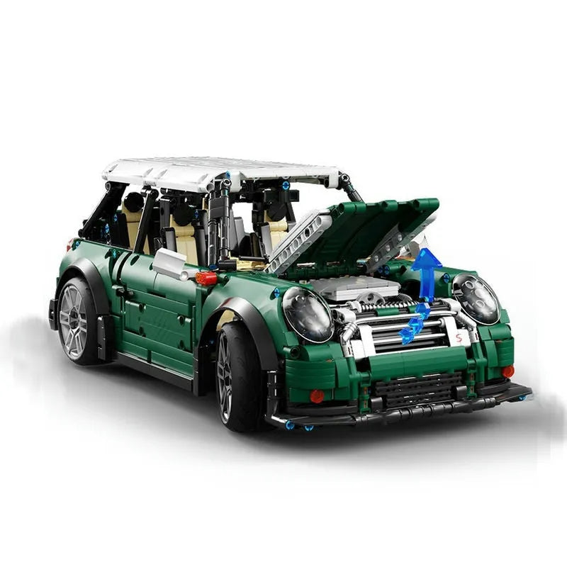 MOC Motorized RC MINI Cooper S Sports Car Bricks Toys T5025A