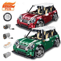 Thumbnail for Building Blocks MOC Motorized RC MINI Cooper S Sports Car Bricks Toys T5025A - 12