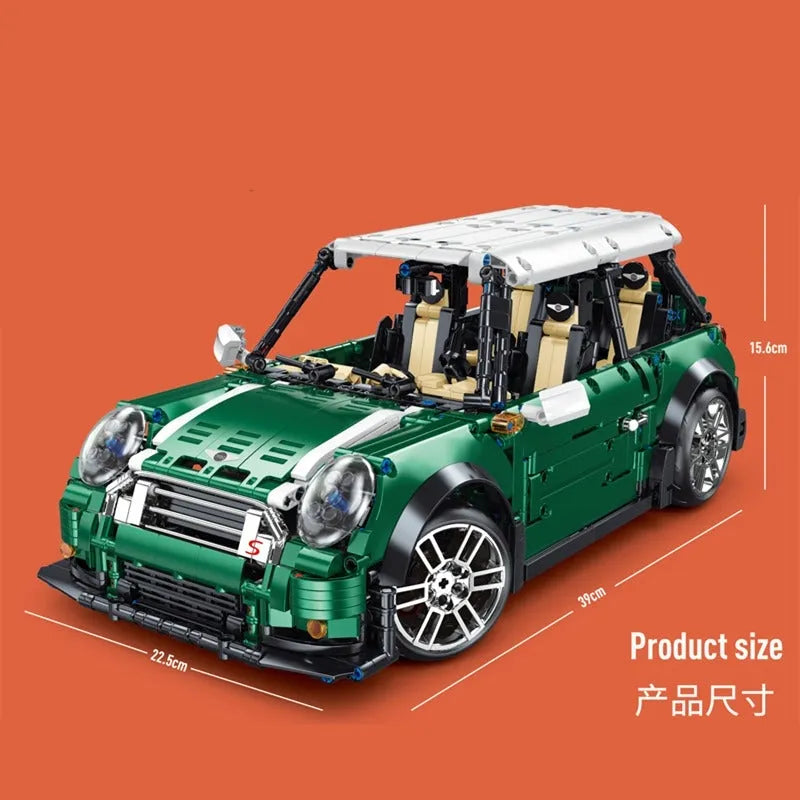Building Blocks MOC Motorized RC MINI Cooper S Sports Car Bricks Toys T5025A - 11