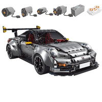 Thumbnail for Building Blocks MOC Motorized RC Porsche 911 GT2 RS Sports Car Bricks Toy - 1