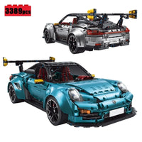 Thumbnail for Building Blocks MOC Motorized RC Porsche 911 GT2 RS Sports Car Bricks Toy - 10
