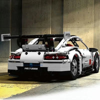 Thumbnail for Building Blocks MOC Motorized RC Porsche 911 RSR Sports Car Bricks Toy T2008 - 7