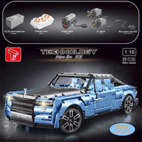 Thumbnail for Building Blocks MOC Motorized RC RR Boat Tail Classic Luxury Car Bricks Toy - 2