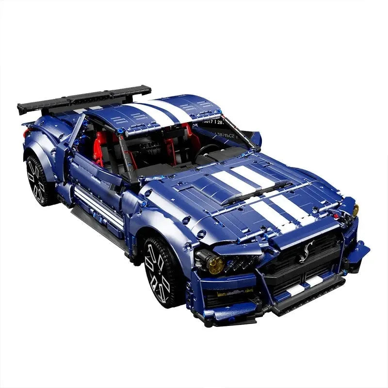 Building Blocks MOC Motorized RC Shelby GT500 Classic Racing Car Bricks Toy - 8