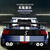 Thumbnail for Building Blocks MOC Motorized RC Shelby GT500 Classic Racing Car Bricks Toy - 5