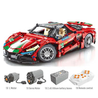 Thumbnail for Building Blocks MOC Motorized Supercar RC Sports Racing Car Bricks Toy Construction Set Toys - 1