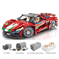 Thumbnail for Building Blocks MOC Motorized Supercar RC Sports Racing Car Bricks Toy - 1