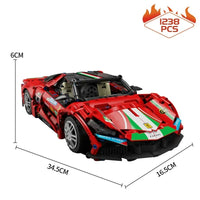Thumbnail for Building Blocks MOC Motorized Supercar RC Sports Racing Car Bricks Toy Construction Set Toys - 9