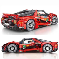 Thumbnail for Building Blocks MOC Motorized Supercar RC Sports Racing Car Bricks Toy - 11