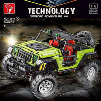 Thumbnail for Building Blocks MOC Off-Road JEEP Wrangler Trailcat SUV Car Bricks Toy T5010A - 2