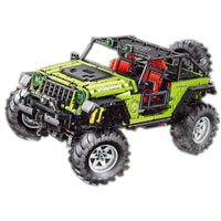 Thumbnail for Building Blocks MOC Off-Road JEEP Wrangler Trailcat SUV Car Bricks Toy T5010A - 1