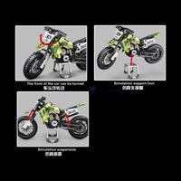 Thumbnail for Building Blocks MOC Off - Road Kawasaki KX450 Motocross Bricks Toy T3033 - 9