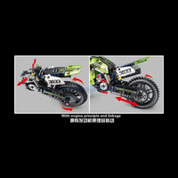 Thumbnail for Building Blocks MOC Off - Road Kawasaki KX450 Motocross Bricks Toy T3033 - 10