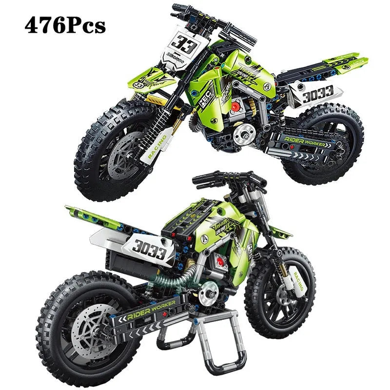 Building Blocks MOC Off - Road Kawasaki KX450 Motocross Bricks Toy T3033 - 1
