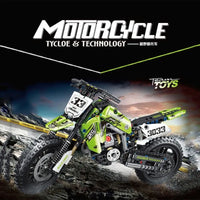 Thumbnail for Building Blocks MOC Off - Road Kawasaki KX450 Motocross Bricks Toy T3033 - 2