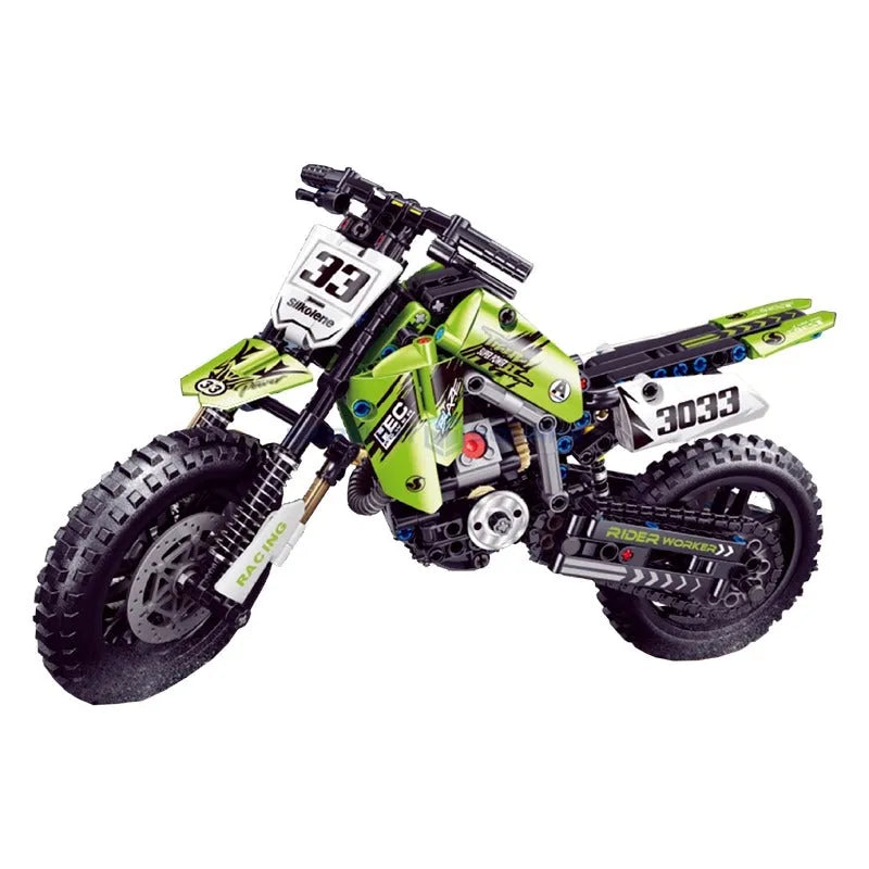 Building Blocks MOC Off - Road Kawasaki KX450 Motocross Bricks Toy T3033 - 6