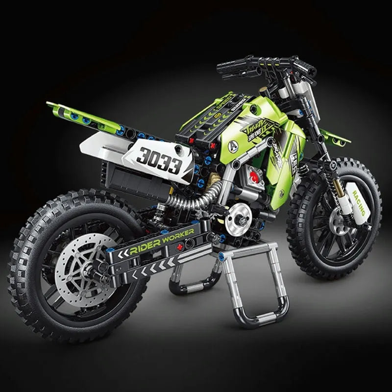MOC Off-Road Kawasaki KX450 Motocross Bricks Toy T3033