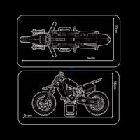 Thumbnail for Building Blocks MOC Off - Road Kawasaki KX450 Motocross Bricks Toy T3033 - 8