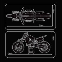 Thumbnail for Building Blocks MOC Off - Road Kawasaki KX450 Motocross Bricks Toy T3033 - 4
