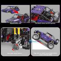 Thumbnail for Building Blocks MOC Off-Road RC SUV JEEP Wrangler Trailcat Bricks Toy T5010B - 7
