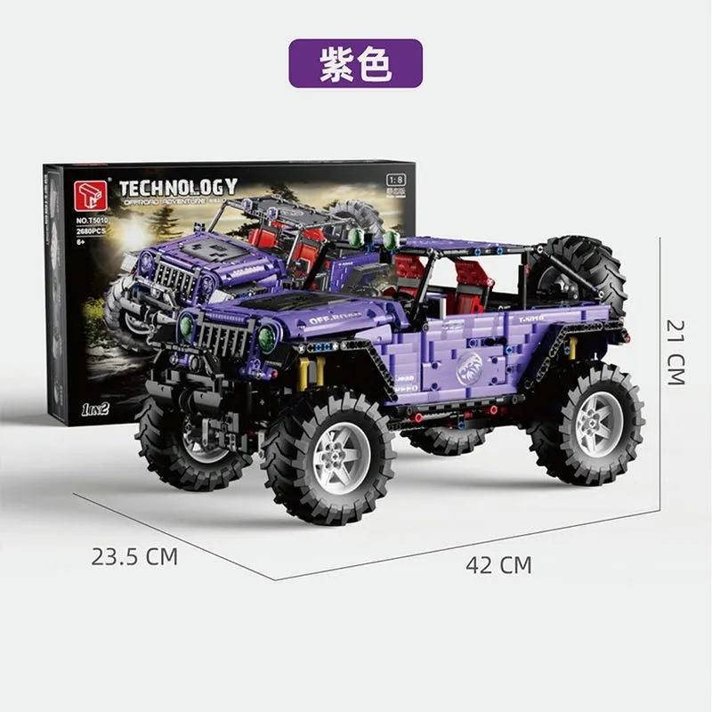 Building Blocks MOC Off-Road RC SUV JEEP Wrangler Trailcat Bricks Toy T5010B - 8
