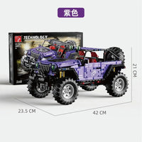 Thumbnail for Building Blocks MOC Off-Road RC SUV JEEP Wrangler Trailcat Bricks Toy T5010B - 8