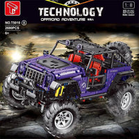 Thumbnail for Building Blocks MOC Off-Road RC SUV JEEP Wrangler Trailcat Bricks Toy T5010B - 2