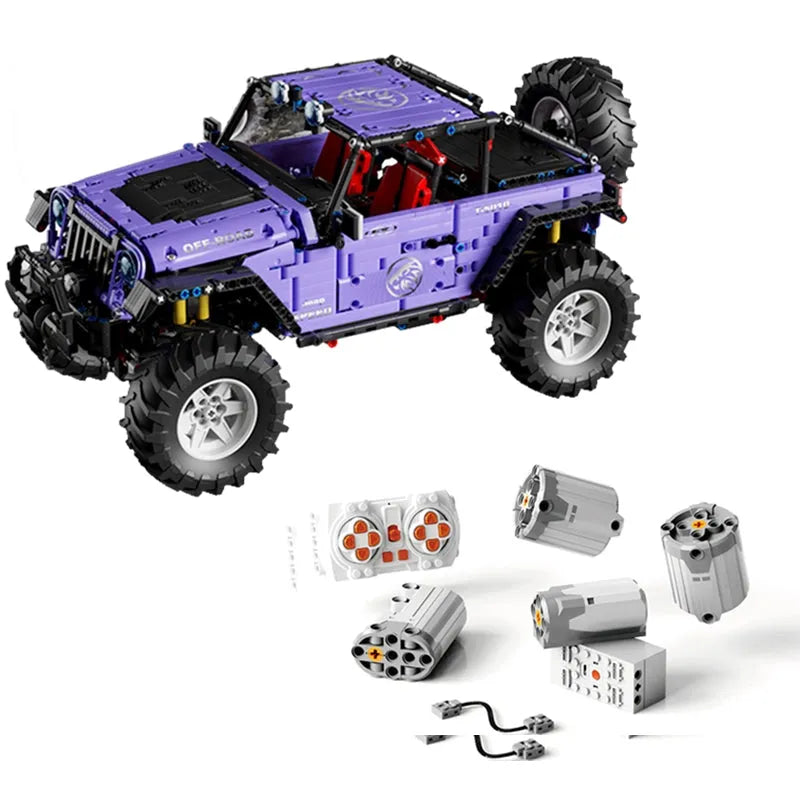 Building Blocks MOC Off-Road RC SUV JEEP Wrangler Trailcat Bricks Toy T5010B - 1