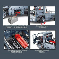 Thumbnail for Building Blocks MOC RC APP City Truck Engineering Car Bricks Toy Construction Set Toys - 7
