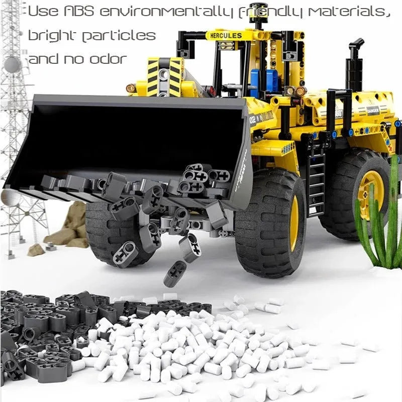 Building Blocks MOC RC APP Front Loader Tractor Truck Bricks Toys - 8
