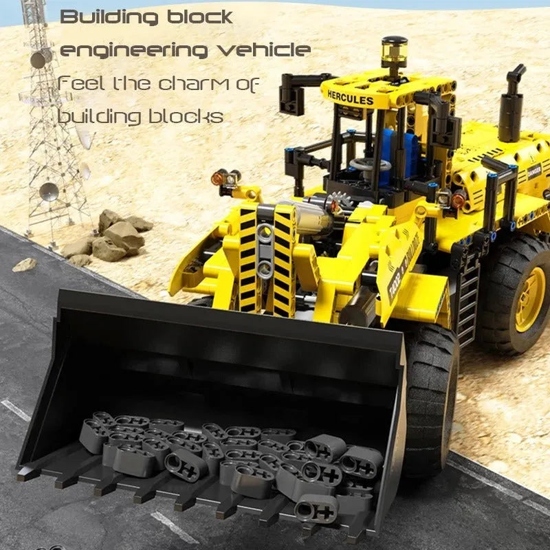 Building Blocks MOC RC APP Front Loader Tractor Truck Bricks Toys - 7