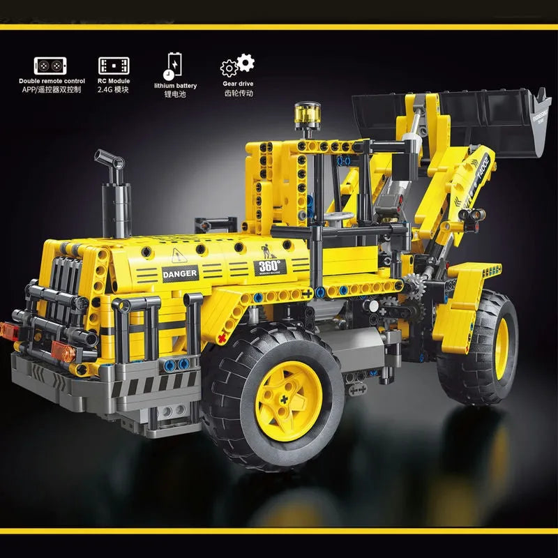 Building Blocks MOC RC APP Front Loader Tractor Truck Bricks Toys - 3