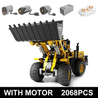 Thumbnail for Building Blocks MOC RC APP Front Loader Tractor Truck Bricks Toys Construction Set Toys - 2