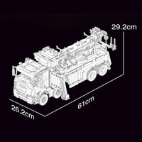 Thumbnail for Building Blocks MOC RC APP Heavy Fire Rescue Truck Bricks Toys - 8
