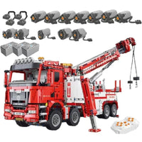 Thumbnail for Building Blocks MOC RC APP Heavy Fire Rescue Truck Bricks Toys - 4