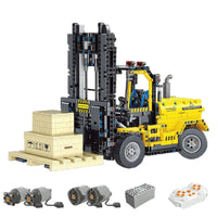 Thumbnail for Building Blocks MOC RC Motorized Heavy Forklift Truck Bricks Toy T4003 - 1
