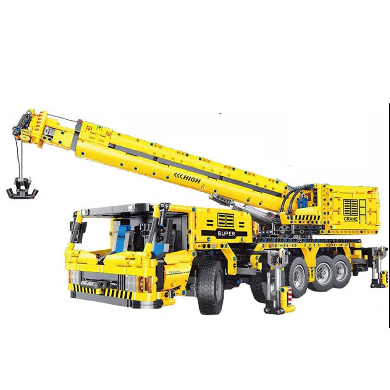 Building Blocks MOC RC Motorized Heavy Lift Crane Truck Bricks Toy T4004 - 5