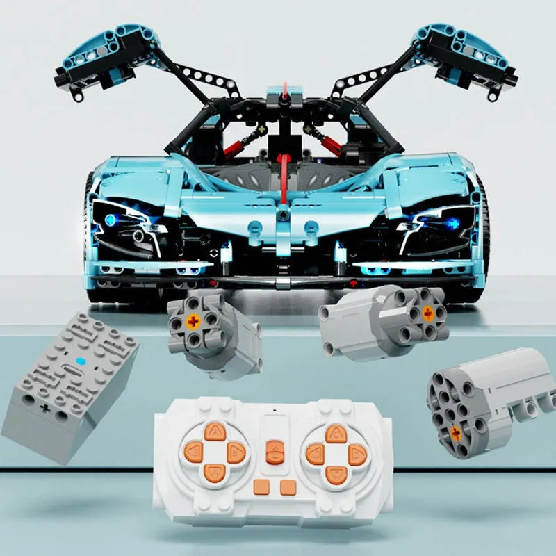 Building Blocks MOC RC Motorized Hong Qi S9 Racing Car Bricks Toy T5011 - 2