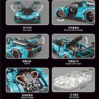 Thumbnail for Building Blocks MOC RC Motorized Hong Qi S9 Racing Car Bricks Toy T5011 - 12