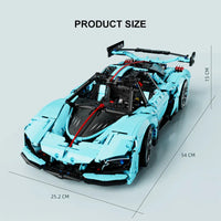 Thumbnail for Building Blocks MOC RC Motorized Hong Qi S9 Racing Car Bricks Toy T5011 - 11