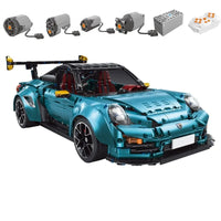 Thumbnail for Building Blocks MOC RC Motorized Porsche 911 GT2 RS Sports Car Bricks Toy - 1