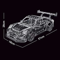 Thumbnail for Building Blocks MOC RC Motorized Porsche 911 GT2 RS Sports Car Bricks Toy - 3